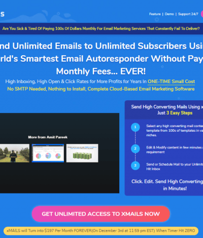 Only Lifetime Deals - Lifetime Deal to xMAILS FE Commercial header