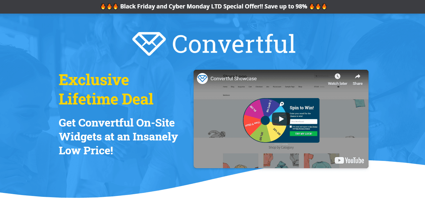 Only Lifetime Deals - Lifetime Deal to Convertful header
