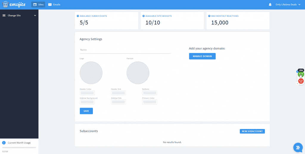 Only Lifetime Deals Lifetime Deal to Emojics Agency White Label Pro