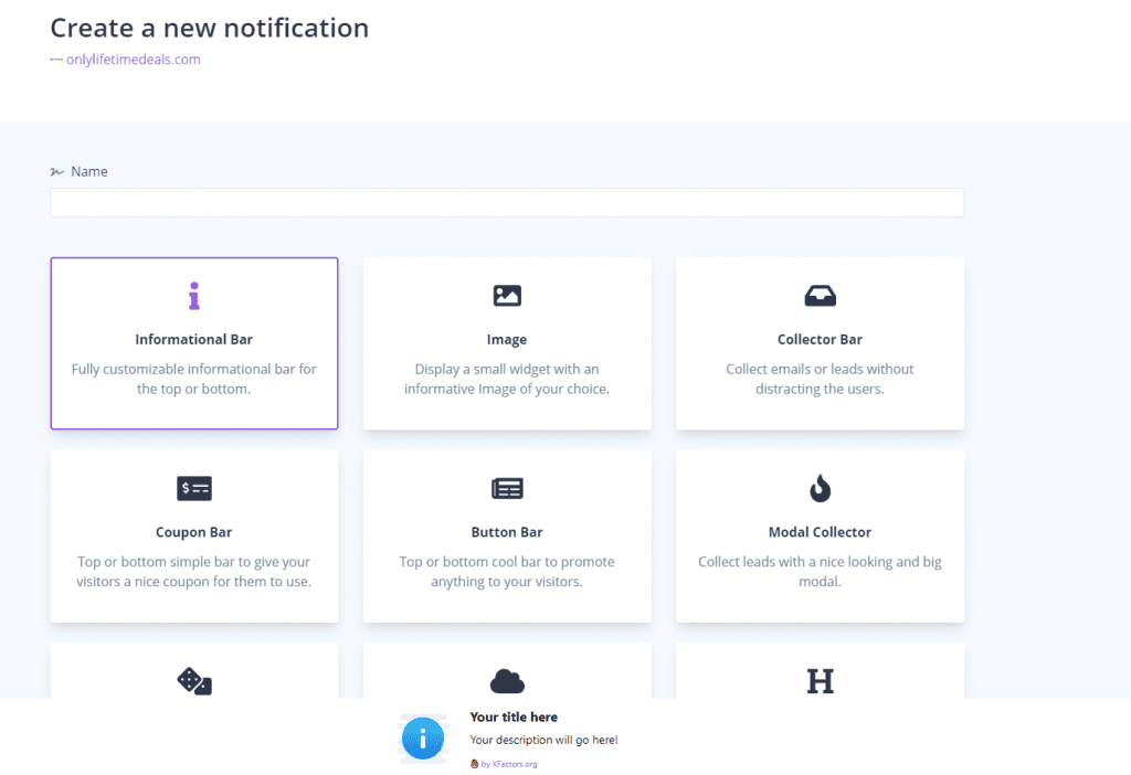 Only Lifetime Deals K Factors Lifetime Deal content notification setup