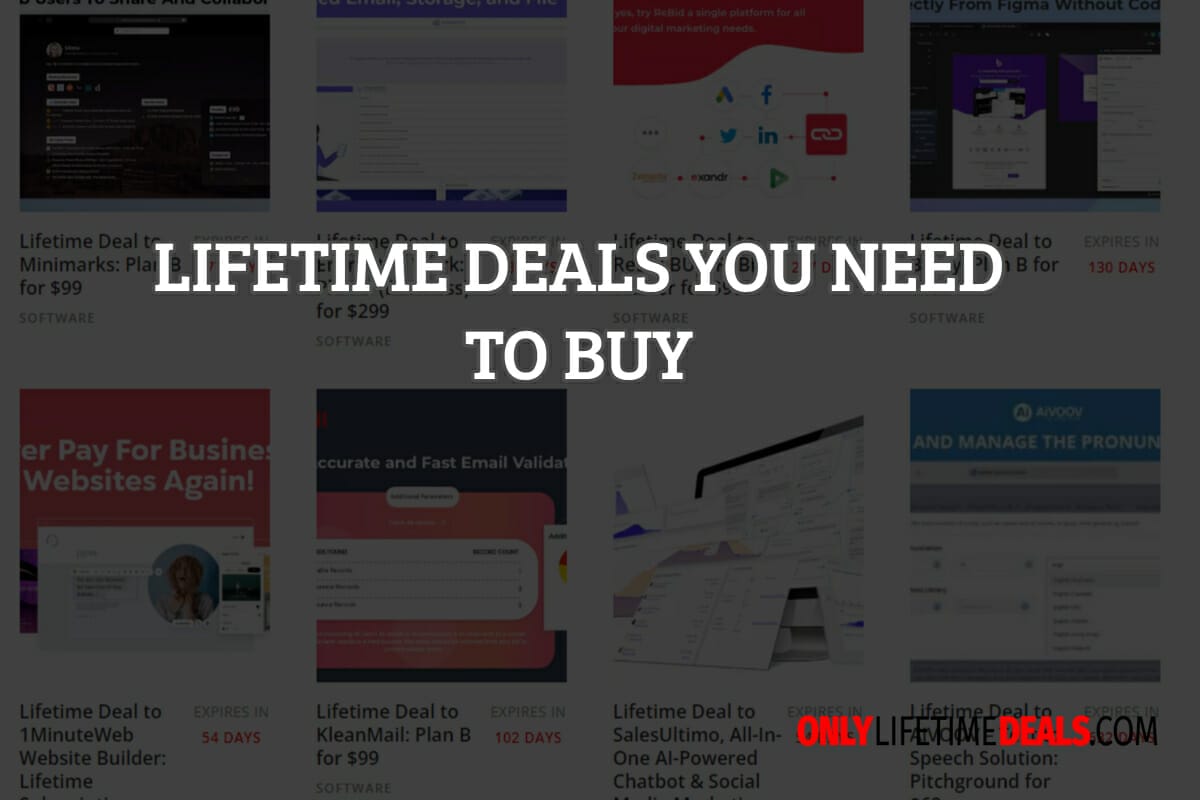 Only Lifetime Deals LIFETIME DEALS YOU NEED TO BUY header 1 1