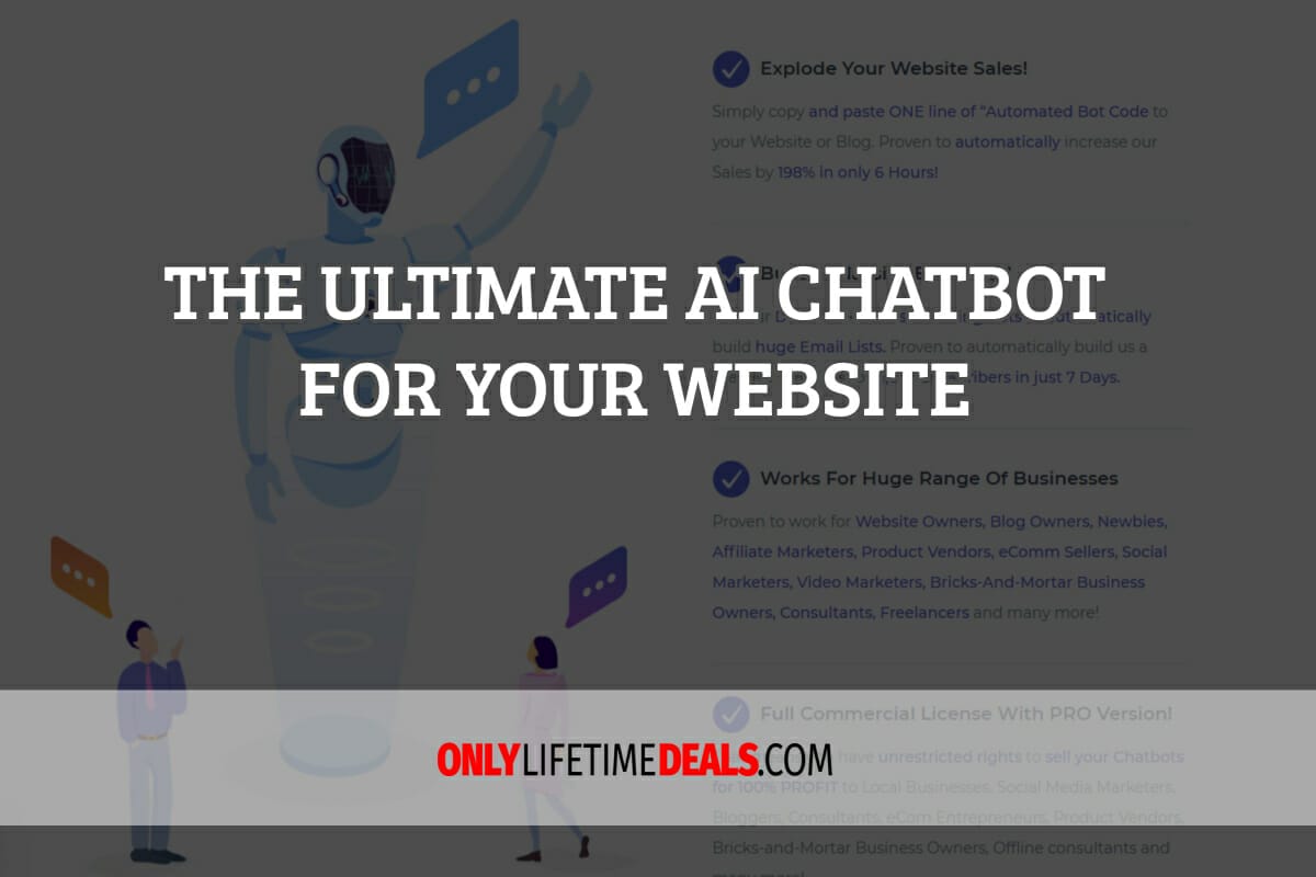 THE ULTIMATE AI CHATBOT FOR YOUR WEBSITE header