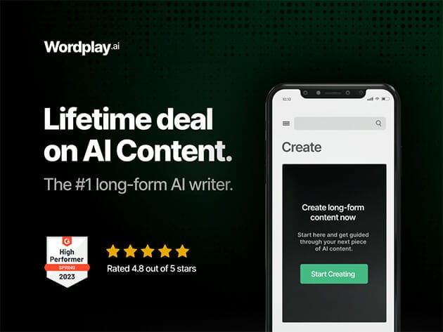 Only Lifetime Deals - Wordplay AI Content Generator: Lifetime Subscription for $99