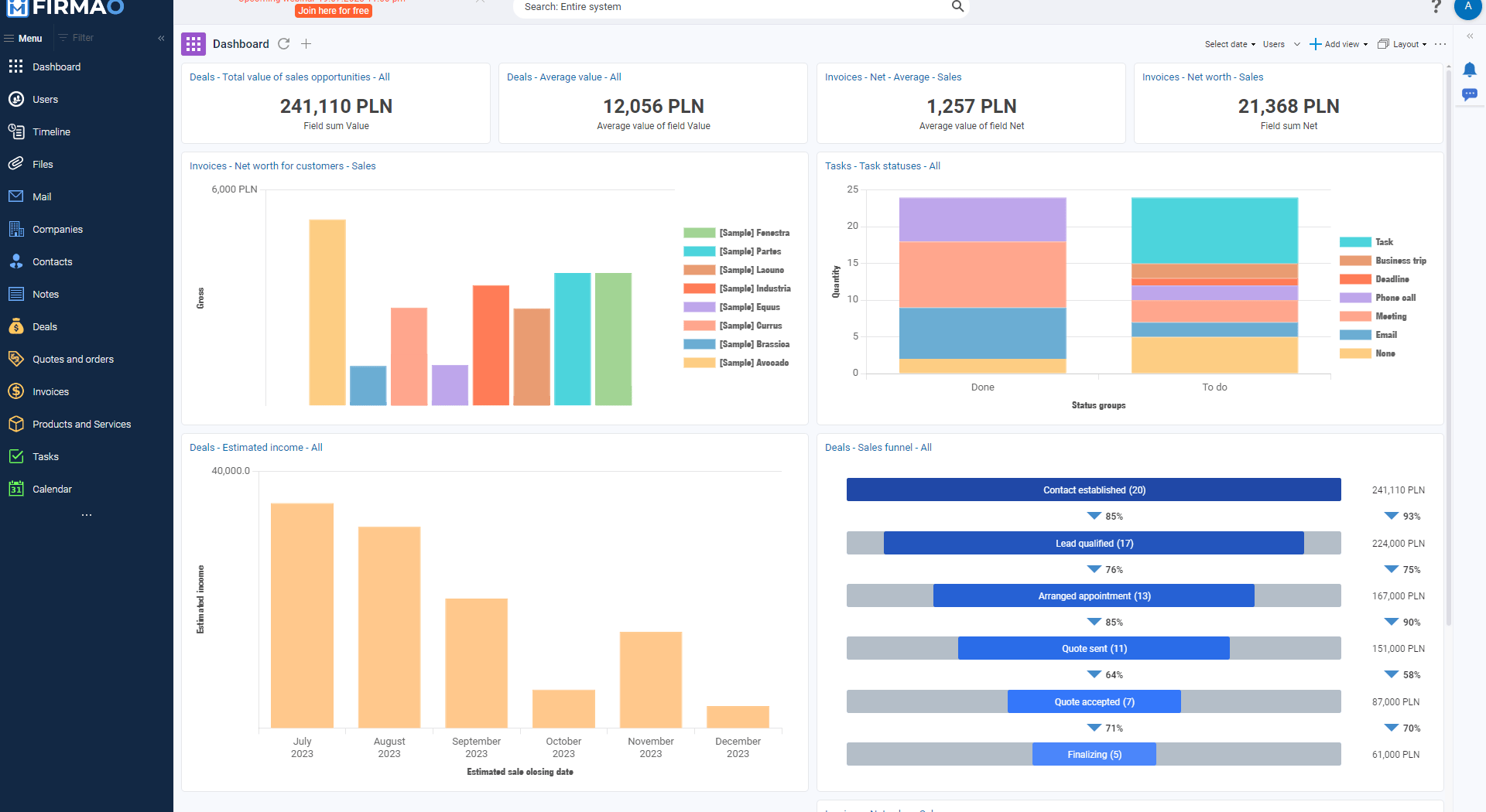 Only Lifetime Deals Lifetime Deal for Firmao dashboard content 1