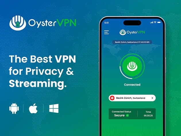 Only Lifetime Deals - OysterVPN: VPN Lifetime Subscription for $39
