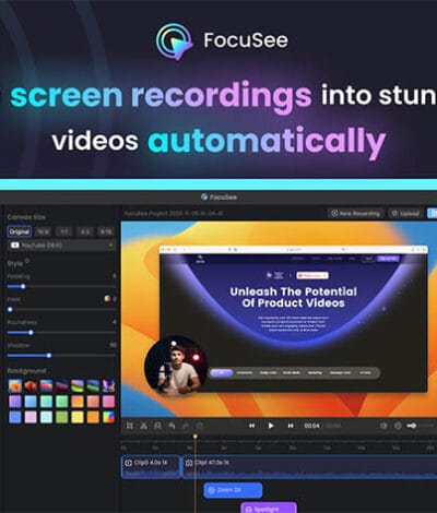 Only Lifetime Deals - FocuSee Screen Recording Tool: One-Time Lifetime Subscription  for $39